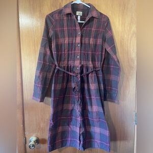 Bass LS Plaid Dress Size 2